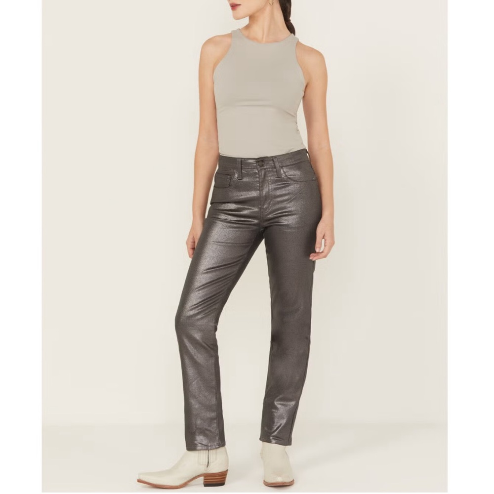 Levi's Women's Shine Til Dawn 724 High Rise Coated Straight Stretch Denim Jeans